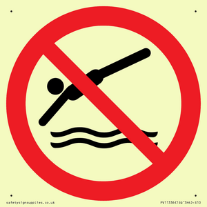 Prohibition: No diving